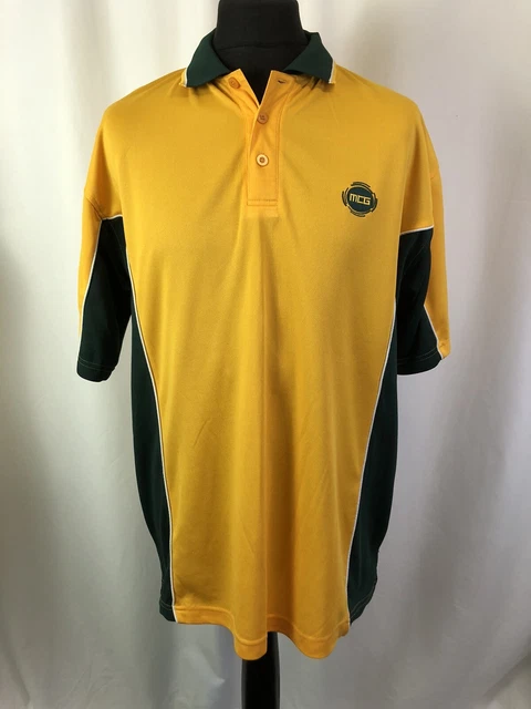 Australia Melbourne Cricket Ground MCG Yellow Green Shirt Top Size XL L236