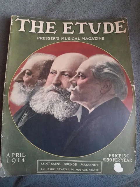Antique The Etude Presser's Musical Magazine April 1914 Antique Advertising