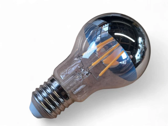 5 ampoules LED E27, A60, blanc chaud (2700 K), 6 W, 667lm, miroir de