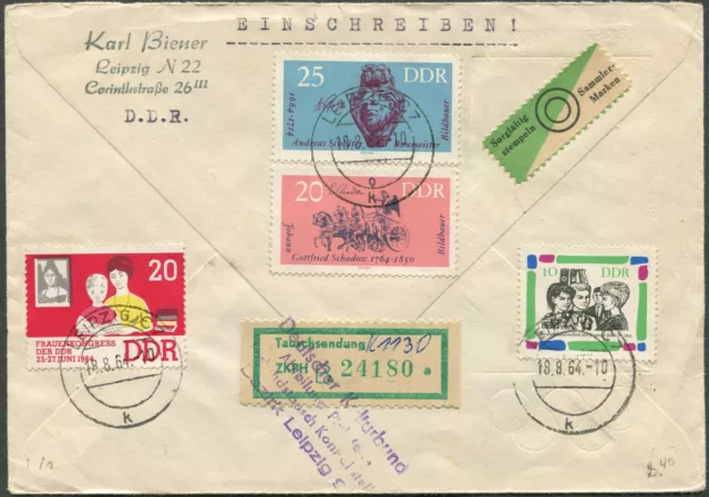 DDR, Olympische Spiele, 1033-1038, FDC-Einschreiben-Niederlande, Tauschsendung 2