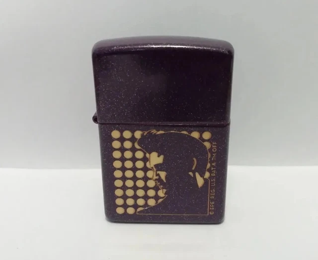 Zippo 2003 Elvis Silhouette Purple Shimmer No Insert No Box Read