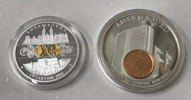 Lote 2 Medallas Monedas de Paris Luxemburgo REF58608