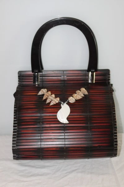 SAC CABAS Bois Esprit Asiatique Original EUR 15,00 PicClick FR
