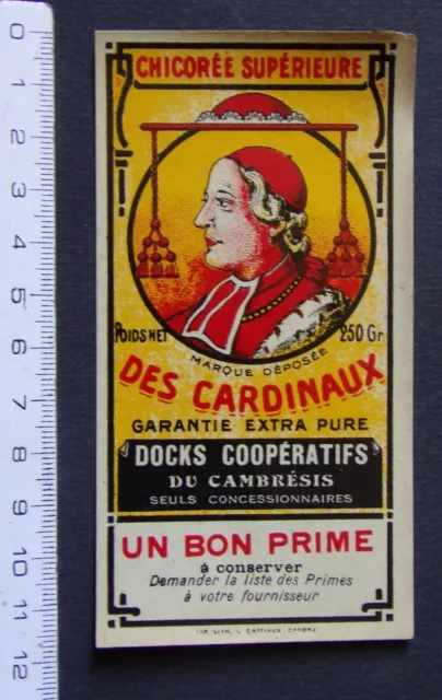 ancienne étiquette CHICOREE des Cardinaux