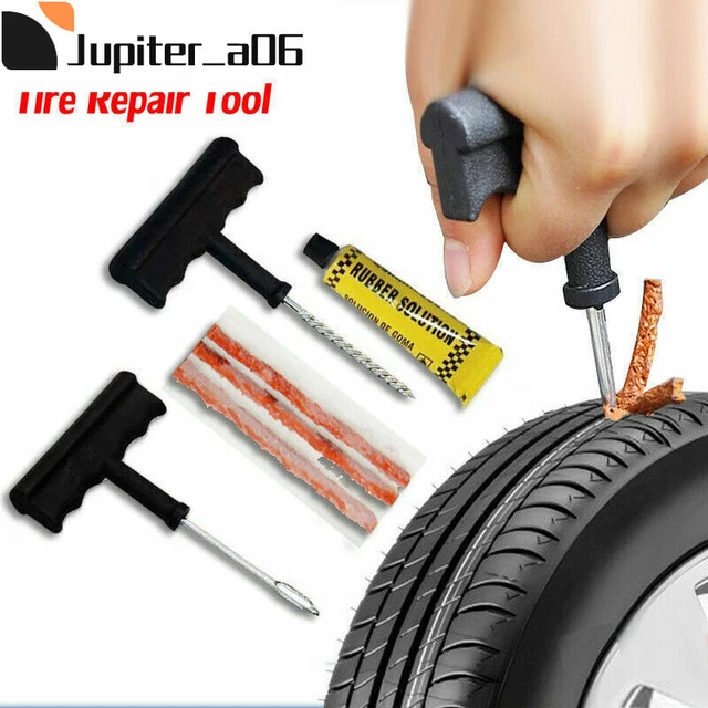 Universal Car Tubeless Tire Tyre Puncture Repair Plug Kits Needle Patch Fix Tool