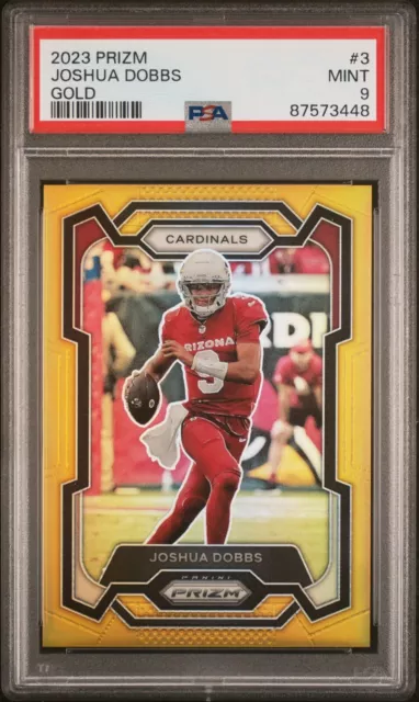 2023 Panini Prizm Joshua Dobbs Gold /10 PSA 9 Mint Cardinals