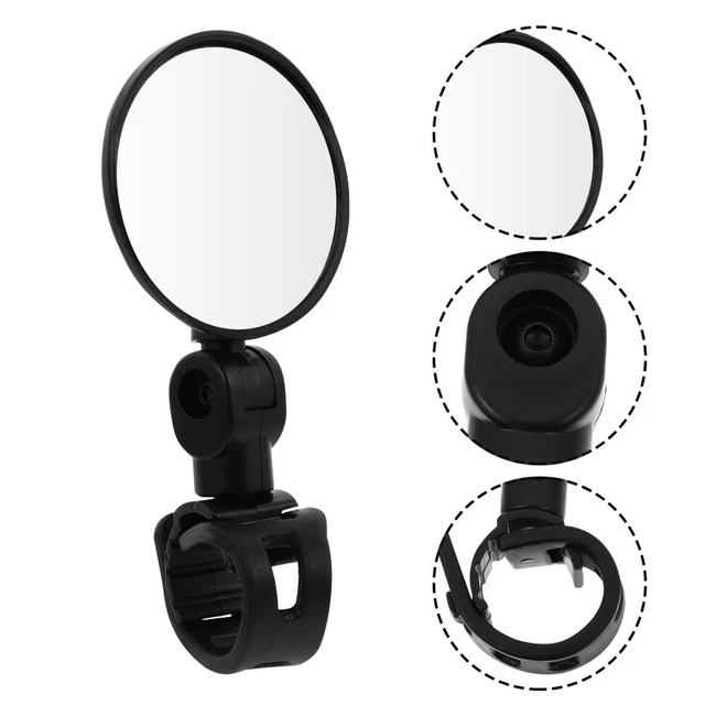 2 Pcs Bicycle Mirror Glass Rear View Handlebar Bike Accessory
