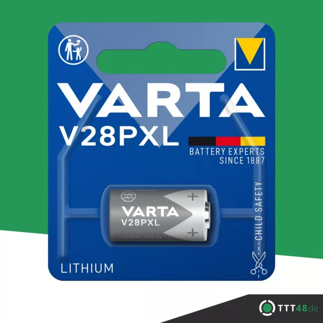 1 x Varta V28PXL Lithium 6V Foto Batterie 6231 170mAh 2CR1/3N/K28L