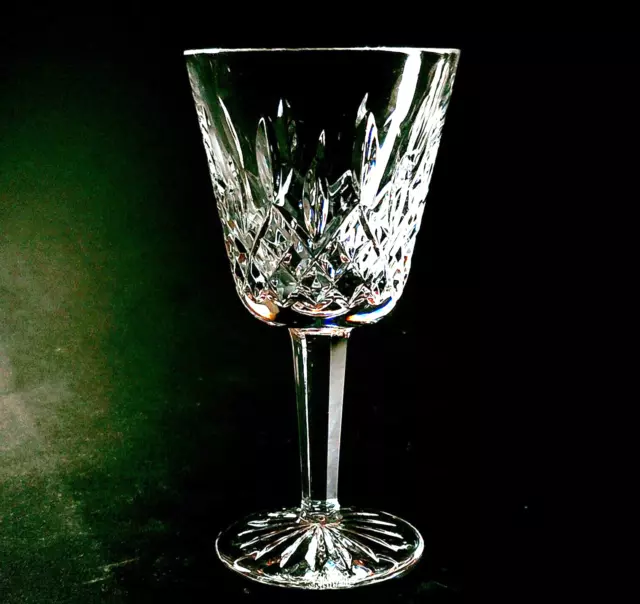 1 (One) WATERFORD LISMORE Cut Lead Crystal Claret Wine Glass-Signed