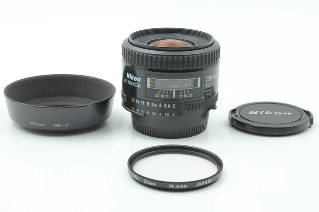 Near MINT w/ Hood Nikon AF Nikkor 35mm f/2 Prime Wide Angle Lens From JAPAN
