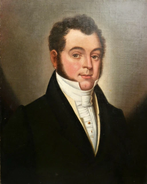 Lovely antique early 19th century Georgian Regency 1820's oil portrait young man