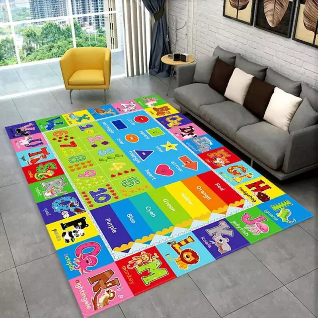 ABC Cartoon Alphabet Carpet Children Crawling Kids Playroom Early Education Area