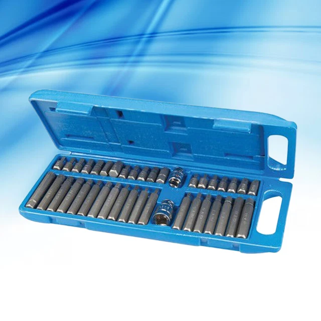 Spline Inhex Socket 40 HEX SOCKET Spline Socket Set Star Bit Socket Set Assortment Socket ...
