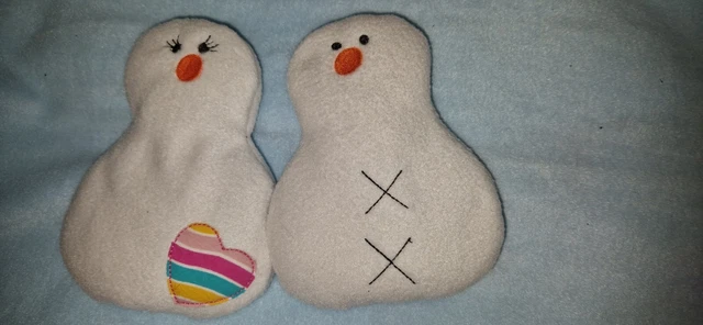 Handmade Dinkelkisse Wärmekissen Schneemann  ca. 20cm