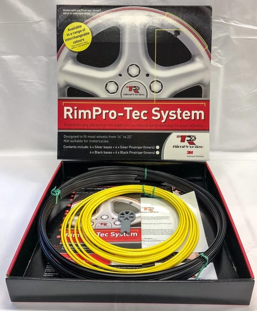 PROTEZIONE CERCHIO RUOTA (RIM-PRO TEC) 4x Nero Esterno con 4x Giallo Interno 14"-22"