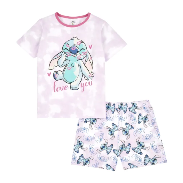 Lilo and Stitch Girls Pyjamas Short  Set Ages 5 to 15 Years