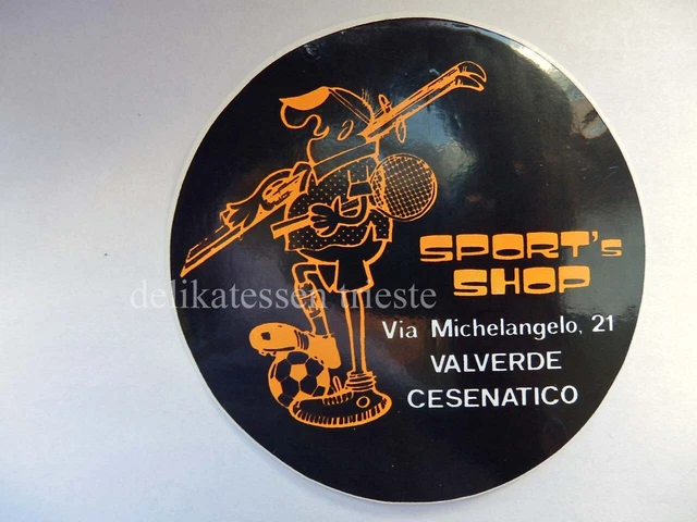 ADESIVO STICKER ORIGINALE vintage SPORT'S SHOP sci tennis Valverde ...