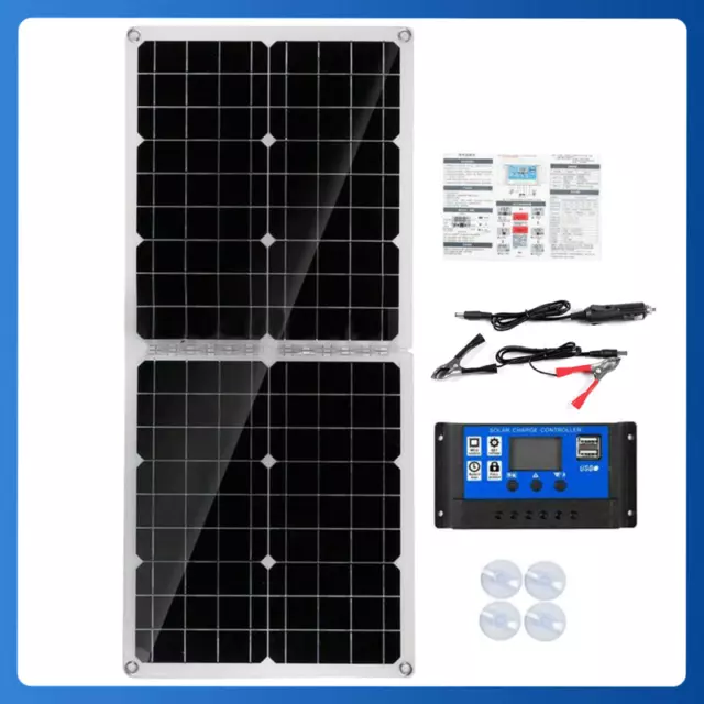 1000W Solar Panel kit battery Charger Controller Flexible RV Boat Caravan Van