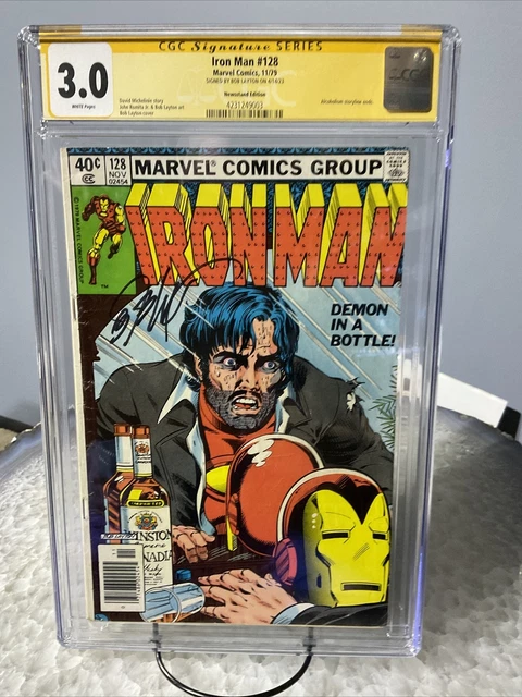 Marvel Iron Man #128 (1979) CGC SS 3.0 SIGNED Bob Layton Newstand Edition