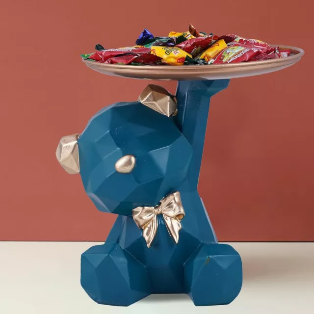 Azul Perro Sentado Obra Maestra para Hogar Estanterías Cocina Oficina Decoración