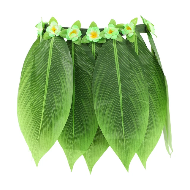 3 Pack Luau Party Supplies Leaf Skirt Hawaiian Decor Green Leaves Decor Aldult 8
