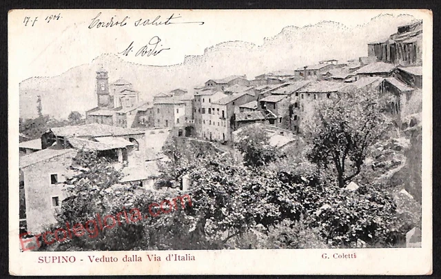ag0734 - CARTOLINA D'EPOCA - Frosinone Provincia - Supino   1904