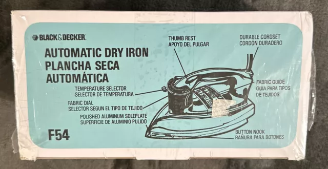 Black & Decker F54-50 Classic Dry Iron Flat Iron 50TH Anniversary Edition  RED 