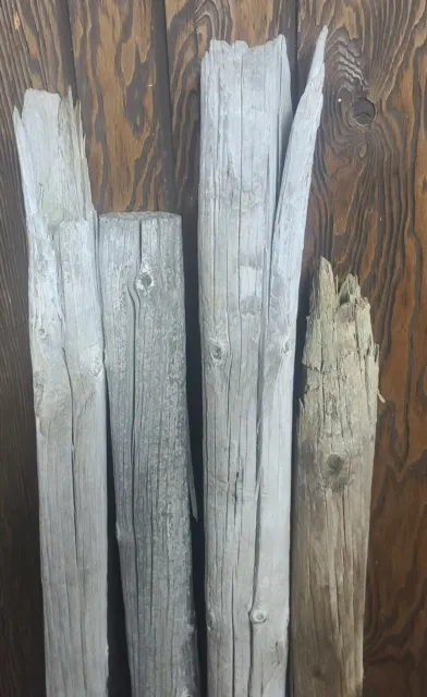 Vintage Weathered Wood 3" Round Fence Post