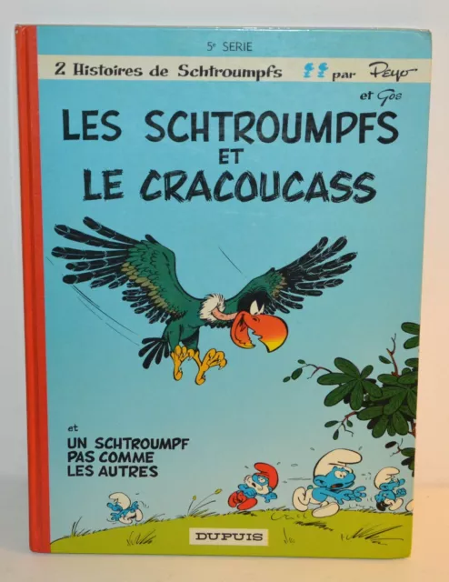 BD LES SCHTROUMPFS ET LE CRACOUCASS 2 histoires N°5 PEYO DUPUIS vintage 1983