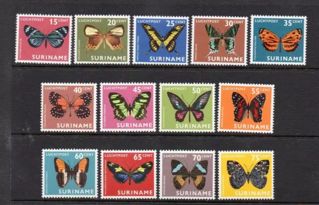 Suriname Mnh 1972 Sg720-732 Moths & Butterflies