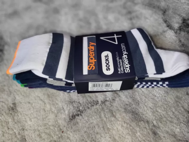 4 Pairs,Men’s Superdry Socks BNWT 6-11