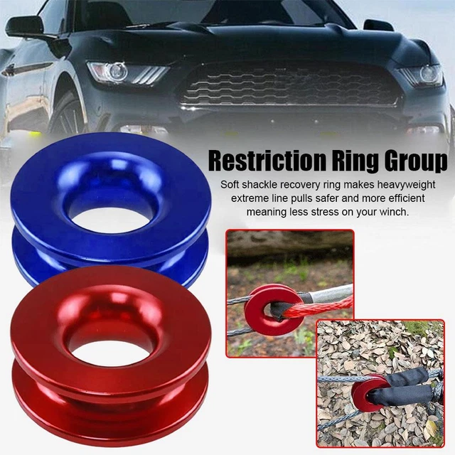 Recovery Ring Snatch Block Pulley 41000lbs Soft Shackle AB9 Tow Winch Strap N7X6