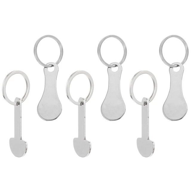 6 pz gettoni carrello apricarrello gettoni chiave anelli portatili