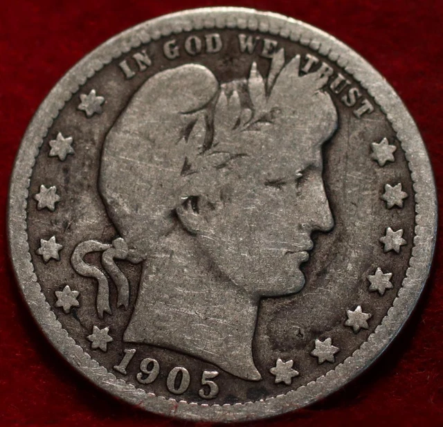 1905-O New Orleans Mint Silver Barber Quarter