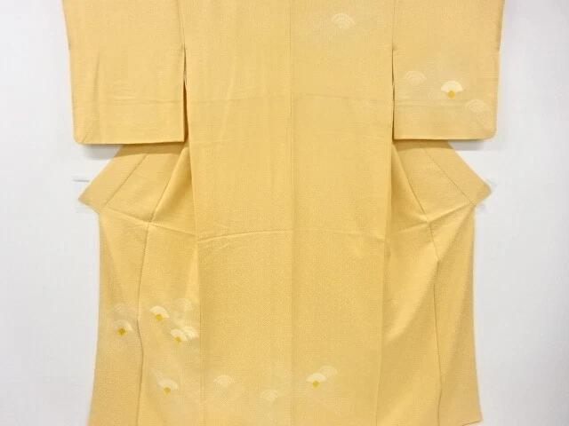 6520262: Japanese Kimono / Vintage Homongi / Embroidery / Shibori / Seigaiha