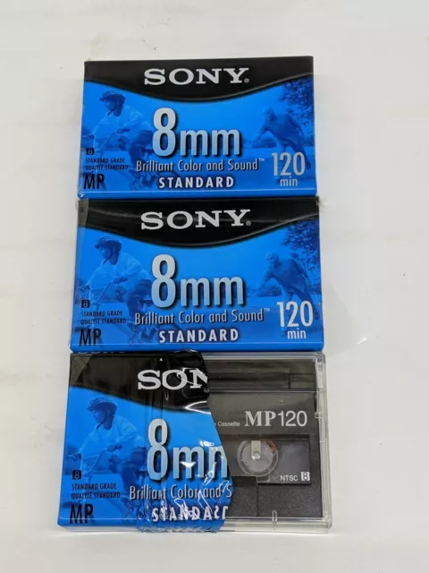 Lote de 3 Videocámaras Sony 8 mm estándar 120 min P6-120MPL