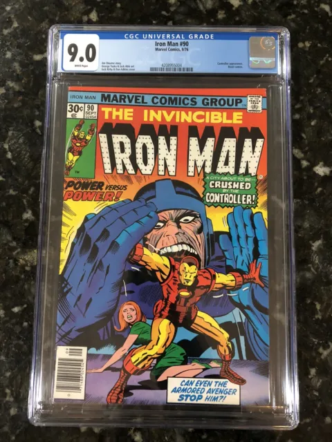 The Invincible Iron Man 90 CGC 9.0 1976 Controller Shooter- BUY 1, GET $14 OFF 2