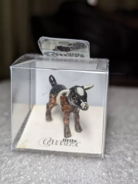 Little Critterz Miniature Porcelain Animal Figure Pygmy Goat Kid "Chiumbo" LC704