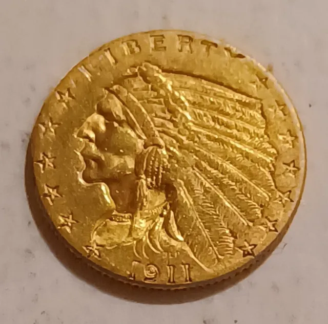 1911 Gold $2.50 Indian Head