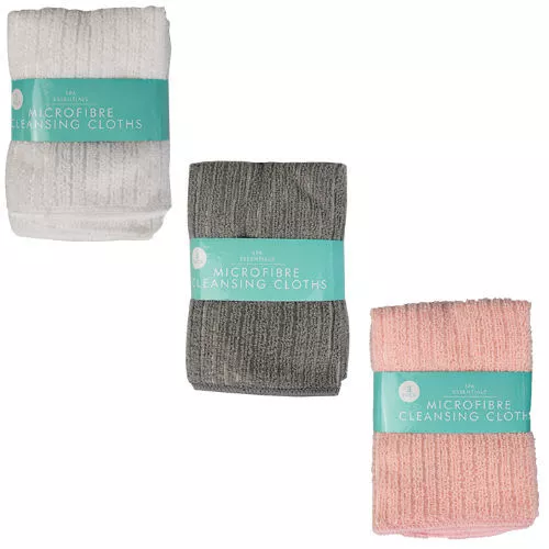 Pack of 3 Face Cloth Soft Microfibre Flannel Wash Cloths Baby Travel Sports Gym