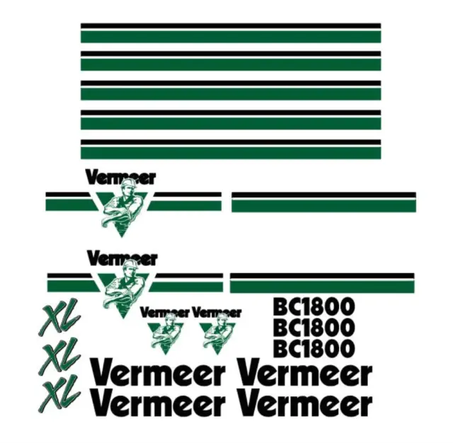 Vermeer BC1800 Brush Chipper Decal Kit for BC 1800