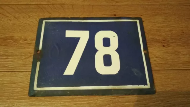 Old steel enamel sign №78 USSR.