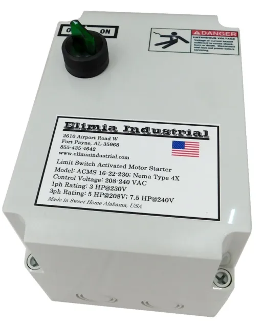 Elimia ACMS 18-25-230LC 7.5 HP 230V Air Compressor Motor Starter Nema 4X UL 508A