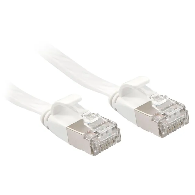 LINDY Cat. 6 Flat Network Cable U/FTP, White, 2 m