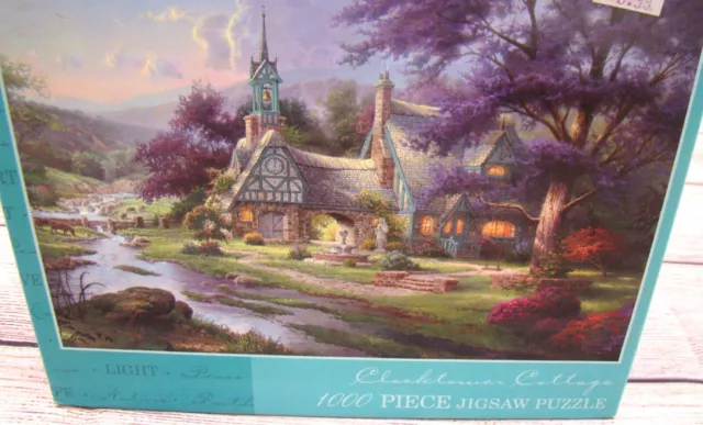 Ceaco Jigsaw Puzzle Thomas Kinkade Clocktower Cottage 1000 Piece NEW Sealed