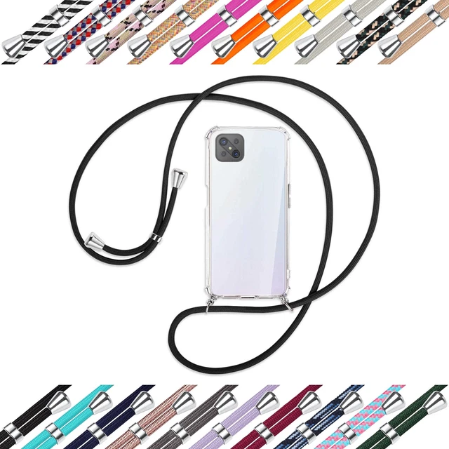 Coque Silicone Avec Cordon Pour Oppo A92S / Reno4 Z 5G - Transparent Noir - Neuf Sous Blister - Marque MTB
