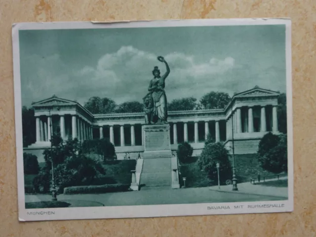 Postkarte AK Ansichtskarte München Bavaria mit Ruhmeshalle 