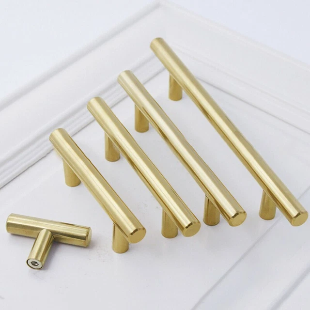 T Bar Kitchen Bathroom Cupboard Cabinet Drawer Door Handle 50-350mm Hole Centres