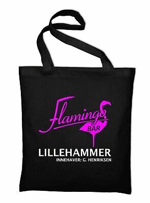 Flamingo BAR Borsa di Juta Lillehammer Lilyhammer Sacchetto Stoffa Ventilatore
