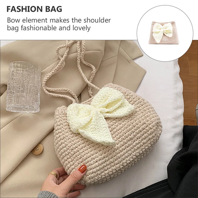 Knitted Drawstring Purse End Bag Summer Purse Shoulder Bags 10